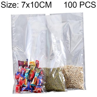 100 PCS Food Vacuum Packaging Transparent Plastic Bag Nylon Fresh-keeping Bag, Size: 7cm x 10cm