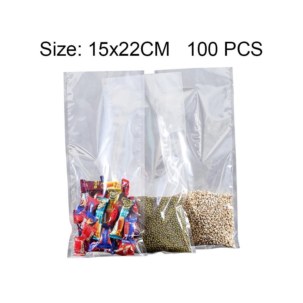 100 PCS Food Vacuum Packaging Transparent Plastic Bag Nylon Fresh-keeping Bag, Size: 15cm x 22cm