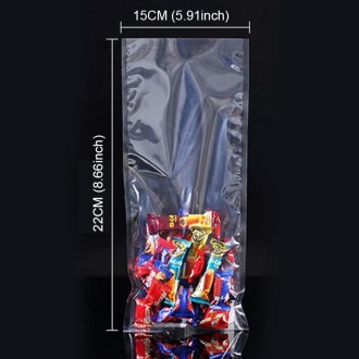 100 PCS Food Vacuum Packaging Transparent Plastic Bag Nylon Fresh-keeping Bag, Size: 15cm x 22cm