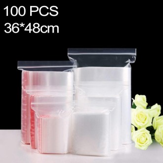 100pcs/Pack PE Self Sealing Clear Zip Lock Packaging Bag, 36cm x 48cm, Custom Printing and Size are welcome