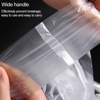 50pcs / Roll 3C Transparent Smiley Plastic Bag Shopping Bag Packaging Bag, Size: 24x40cm