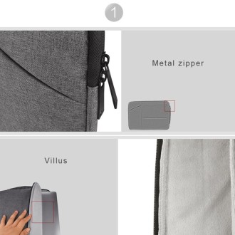 Universal Multiple Pockets Wearable Oxford Cloth Soft Portable Simple Business Laptop Tablet Bag, For 14 inch and Below Macbook,