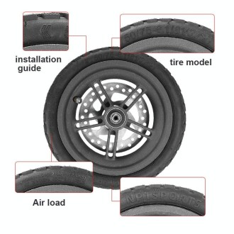 8.5 Inch Off-Road Tubeless Vacuum Tire with Gas Nozzle for Xiaomi M365/Pro/1S Electric Scooter