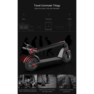 [EU Warehouse] X7 Outdoor Waterproof Foldable Off-road Scooter with 8.5 inch Vacuum Tires & LCD Display & LED Lights & 5AH Lithi