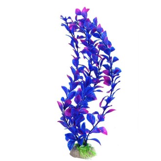 25cm Fish Tank Simulation Water Plants Aquarium Fish Tank Decoration Plastic Water Plants(Purple)