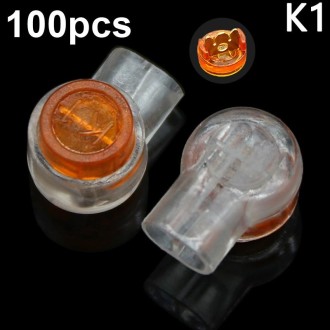 K1 100pcs /Pack Network Cable Telephone Line Connector Moisture-Proof Waterproof Wiring Terminals