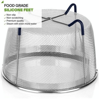 6QT 304 Stainless Steel Steamer Basket Instant Pot Accessories Instant Cooker Draining Steam Basket