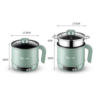 Multi-Function Electric-Cooker Mini Dormitory Student Cooking Rice Stir Frying Non-Stick Pot, 110V US Plug, Colour: Green Manual