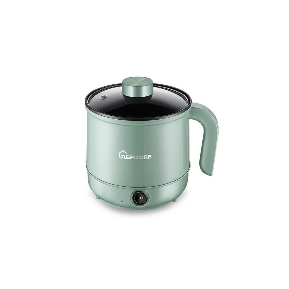 Multi-Function Electric-Cooker Mini Dormitory Student Cooking Rice Stir Frying Non-Stick Pot, 110V US Plug, Colour: Green Manual