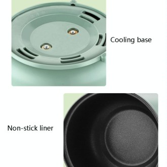 Multi-Function Electric-Cooker Mini Dormitory Student Cooking Rice Stir Frying Non-Stick Pot, 110V US Plug, Colour: White Smart 