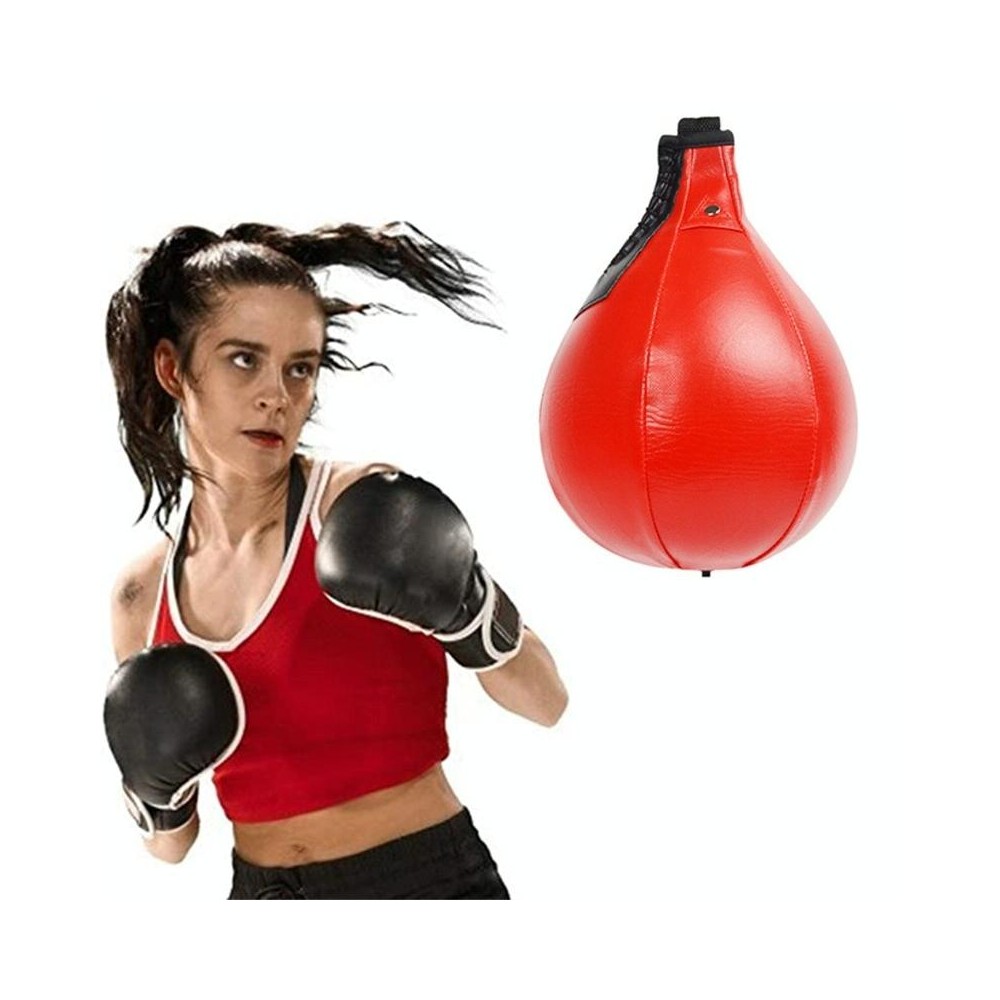 Suspended Pear-Shaped Boxing Speed Ball(Red)