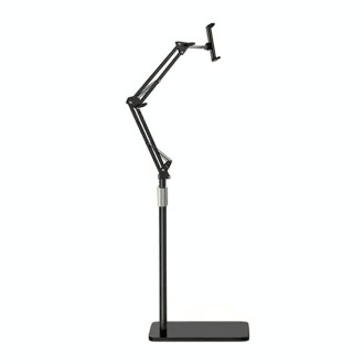 175cm Mobile Phone Tablet Live Broadcast Bedside Lifting Bracket Telescopic Cantilever Model (Black)