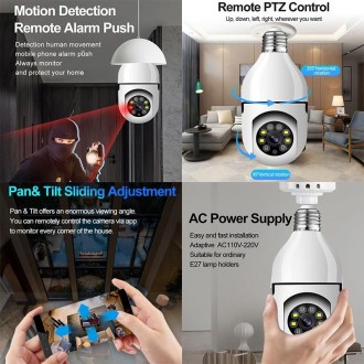 GA-C11 1080P 2MP 2.4G Single Frequency Two-way Voice Intercom Bulb Camera (White)