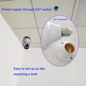 DP19 Smart WiFi HD Outdoor Network Light Bulb Camera, Support Infrared Night Vision & Motion Detection & TF Card