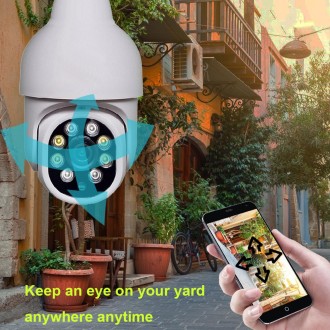 DP19 Smart WiFi HD Outdoor Network Light Bulb Camera, Support Infrared Night Vision & Motion Detection & TF Card