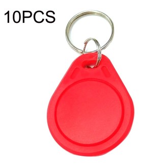 10PCS IC Access Control Card Entree Control M1 Compatibel Fudan Rfid 13.56Mhz Keyfob Sleutelhanger Tag Sleutelhanger(Red)