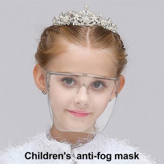 2 PCS Kids Anti-Saliva Splash Anti-Spitting Anti-Fog Face Shield Sunscreen Sunglasses(Transparent)