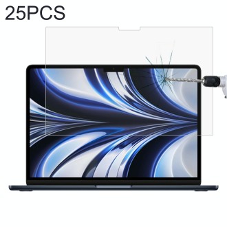 25 PCS 9H Explosion-proof Tempered Glass Film For MacBook Air 13.6 inch A2681 2022, No Retail Package