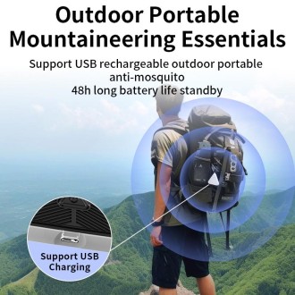 709 Outdoor Camping Ultrasonic Portable Mosquito Repeller(White)