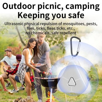 709 Outdoor Camping Ultrasonic Portable Mosquito Repeller(White)