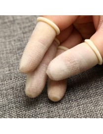 100 PCS Antistatic Antislip Durable Fingertips Latex Protective Gloves, Size: L, 2.8*6.5cm(Khaki)