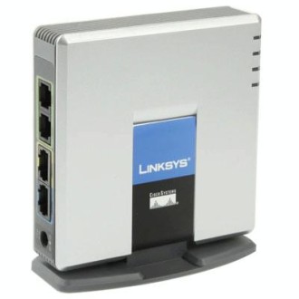 Unlocked LINKSYS SPA2102 VOIP PSTN Phone Adapter with 2x FXS + WAN Port