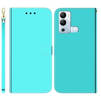 For Infinix Hot 12i Imitated Mirror Surface Horizontal Flip Leather Phone Case(Mint Green)