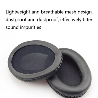 2 PCS Headset Sponge Cover Ear Pad Leather Case For Kingston Cloud Silver II, Colour: Lambskin Black