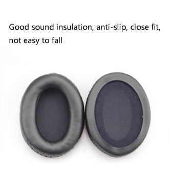 2 PCS Headset Sponge Cover Ear Pad Leather Case For Kingston Cloud Silver II, Colour: Lambskin Black