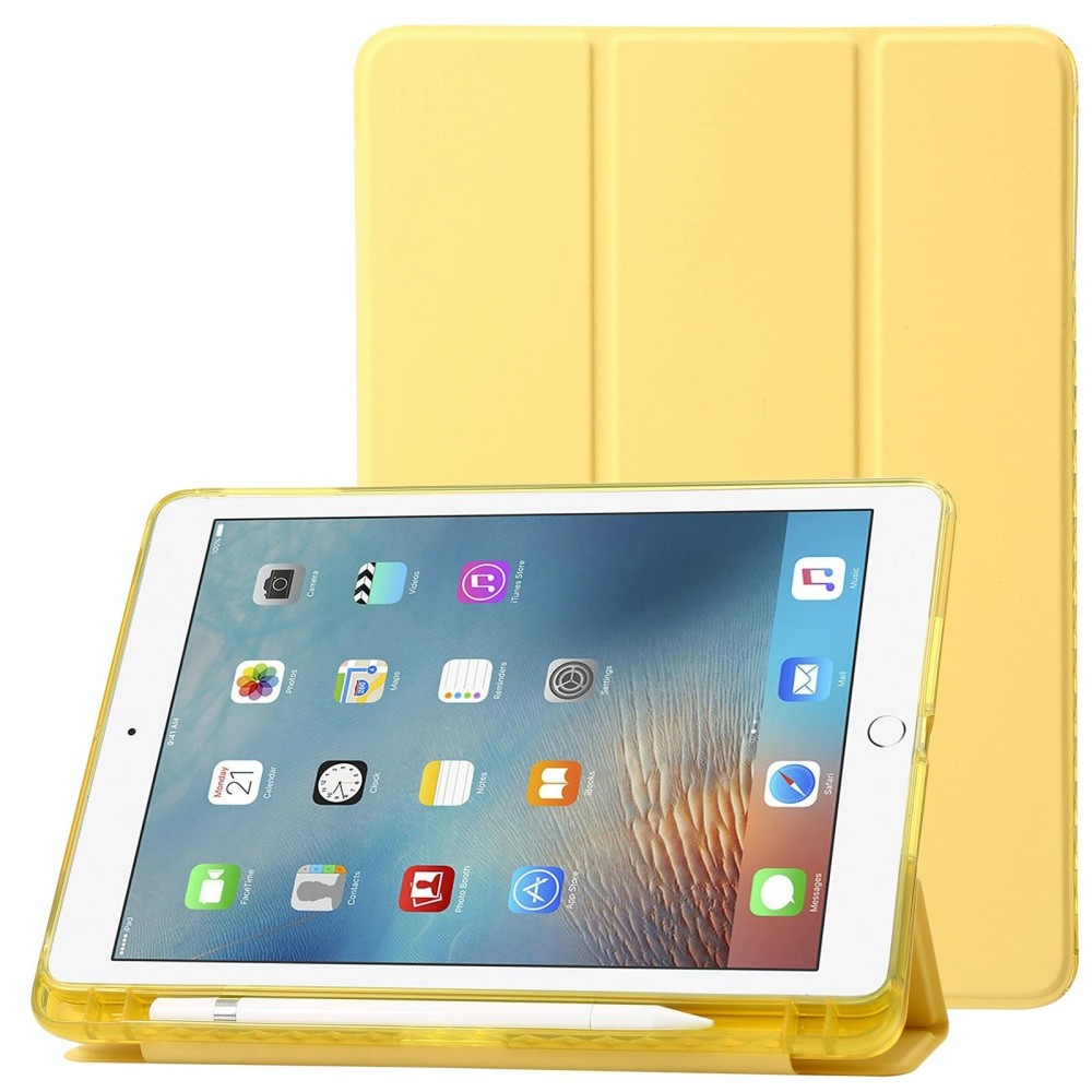 Clear Acrylic Leather Tablet Case For iPad Air 2 / Air / 9.7 2018 / 9.7 2017(Yellow)