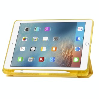 Clear Acrylic Leather Tablet Case For iPad Air 2 / Air / 9.7 2018 / 9.7 2017(Yellow)