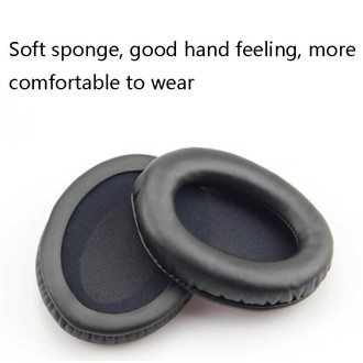 2 PCS Headset Sponge Cover Ear Pad Leather Case For Kingston Cloud Silver II, Colour: Black Splicing