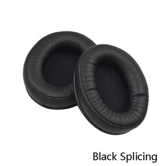 2 PCS Headset Sponge Cover Ear Pad Leather Case For Kingston Cloud Silver II, Colour: Black Splicing