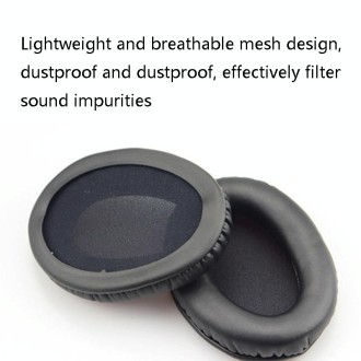 2 PCS Headset Sponge Cover Ear Pad Leather Case For Kingston Cloud Silver II, Colour: Black Splicing