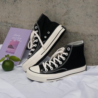 Students All Match Retro Sneakers Canvas Shoes, Color: Replica Unmarked Black(37)