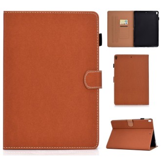 For iPad 10.2 2021 / 2020 / 2019 Solid Color Horizontal Flip Leather Case with Holder & Card Slots & Pen Slot & Sleep / Wake-up 