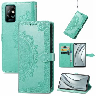 For Infinix Note 8 Mandala Embossing Pattern Horizontal Flip Leather Case with Holder & Card Slots & Wallet & Lanyard(Green)