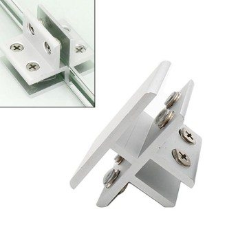 Aluminum Alloy Glass Combination Clamp Cabinet Partition Fixing Clip, T-type Cliped 8-10mm