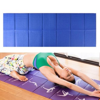 YM15C Portable Travel Thick Fold Yoga Pad Student Nnap Mat, Thickness: 8mm (Blue) 