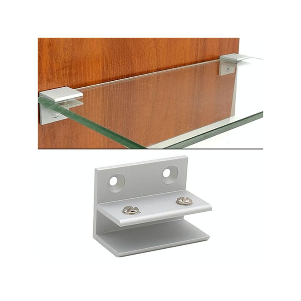 F-type Aluminum Alloy Glass Combination Clamp Cabinet Partition Fixing Clip, Size: L, Cliped 5-10mm