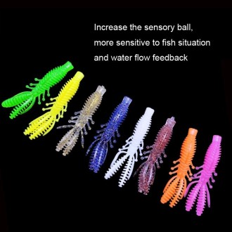 50pcs Small Reverse Threaded Floating Inverted Shrimp Bait(Navy)