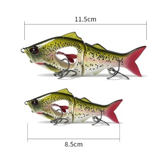 23g/11.5cm Long Casting Slow Sinking Spinning Multi-section Sea Fishing Freshwater Lures(04)