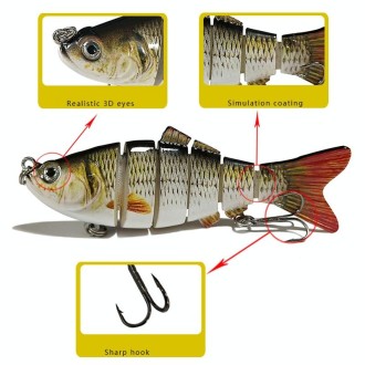 LK001-09 10cm Multi-sectional Bionic Bait Hook Long-distance Casting Sea Fishing Fake Lures