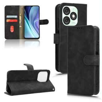 For itel A50 Skin Feel Magnetic Flip Leather Phone Case(Black)