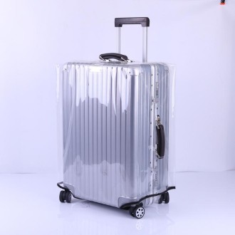 20 Inch Rimless Transparent Waterproof PVC Trolley Suitcase Cover Dustproof Protective Cover