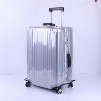 26 Inch Rimless Transparent Waterproof PVC Trolley Suitcase Cover Dustproof Protective Cover