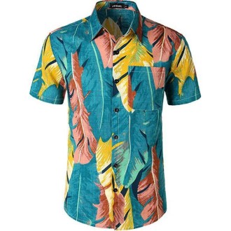 Summer Men 3D Digital Printing Beach Casual Short-sleeved Shirt, Size: L(5)