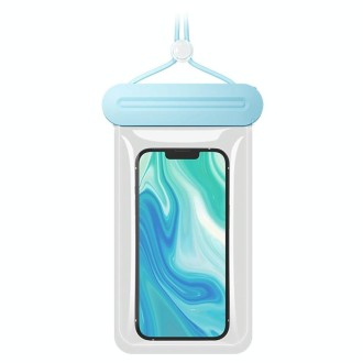 TPU Transparent Mobile Phone Waterproof Bag Swimming Drifting Diving Phones Waterproof Protective Case(Sky Blue)