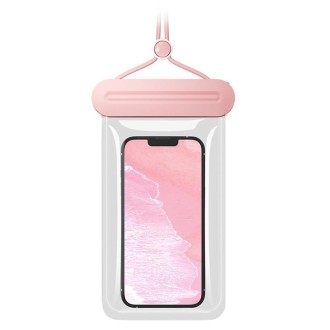 TPU Transparent Mobile Phone Waterproof Bag Swimming Drifting Diving Phones Waterproof Protective Case(Pink)