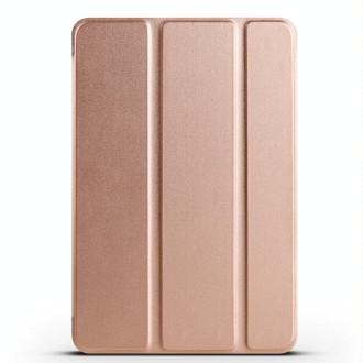 For iPad mini 5 / 4 / 3 / 2 / 1 3-folding TPU Horizontal Flip Leather Tablet Case with Holder(Gold)